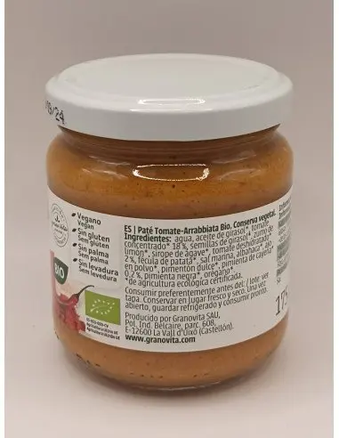 Arrabiata Tomato Mousse Pate Vegetable Pates 3,59&nbsp;€ Tuladeliaeco Organic Products