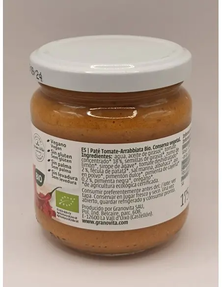 Arrabiata Tomato Mousse Pate Vegetable Pates 3,59&nbsp;€ Tuladeliaeco Organic Products