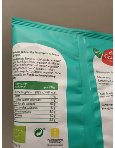 Palitos Vegetales Galletas Saladas y Crackers 2,49&nbsp;€ Tuladeliaeco Productos ecológicos
