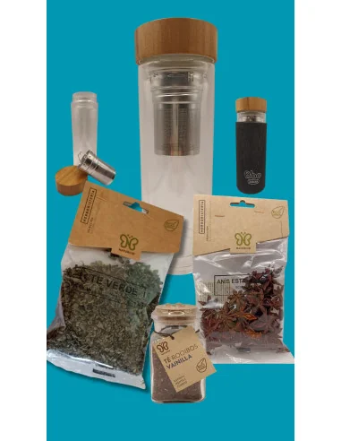 Kit diversidad de tés con termo infusionador Kits de Regalo 36,00&nbsp;€ Tuladeliaeco Producto Ecológico - Zero waste