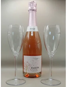 Kit de Cava Rosado Premium con Copas de Tritán Kits de Regalo 26,00&nbsp;€ Tuladeliaeco Producto Ecológico - Zero waste