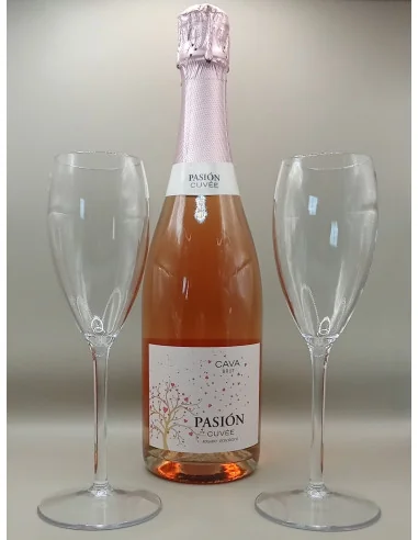 Kit de Cava Rosado Premium con Copas de Tritán Kits de Regalo 26,00&nbsp;€ Tuladeliaeco Producto Ecológico - Zero waste